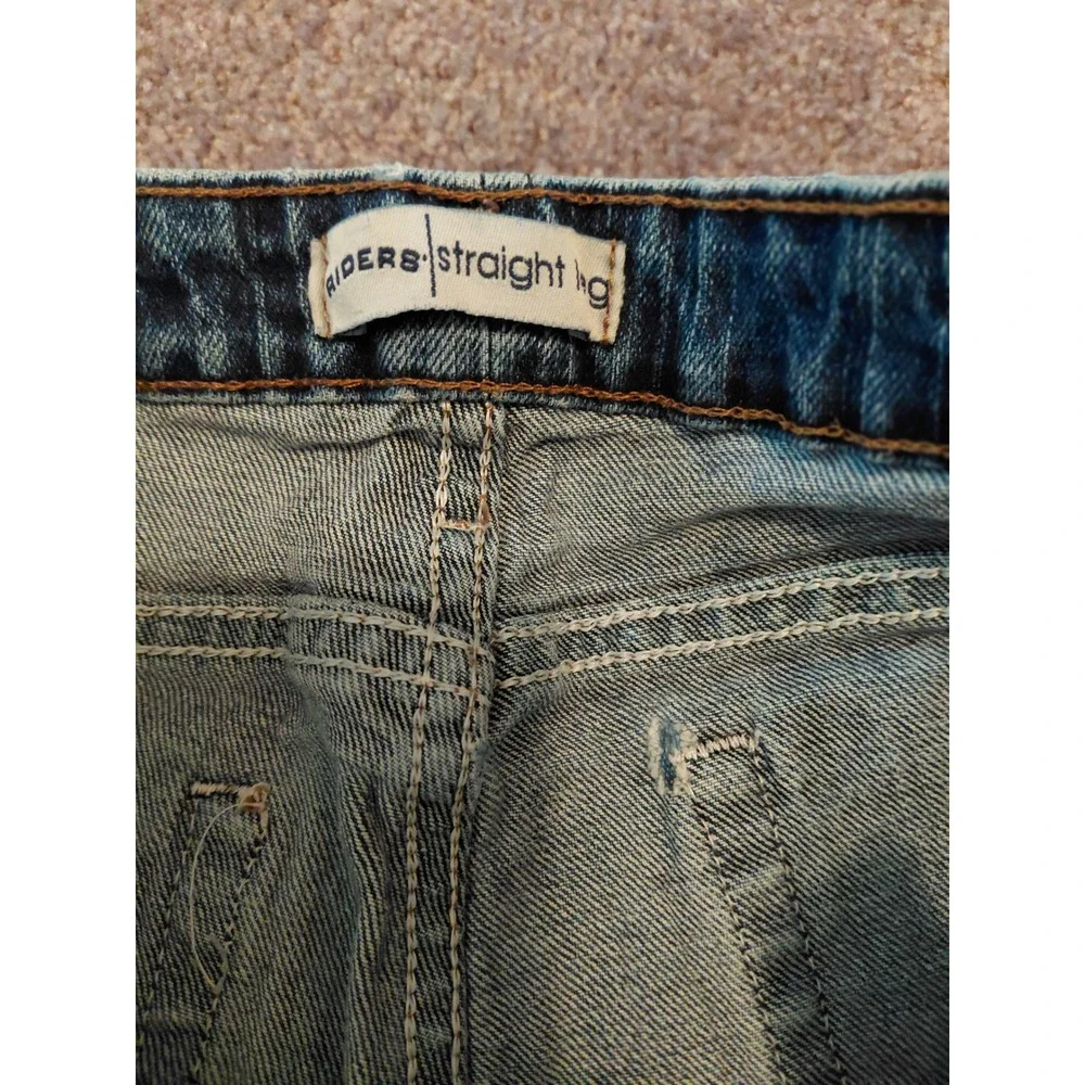 Riders by Lee Straight Leg Jeans Medium Wash Blue Denim 10 M